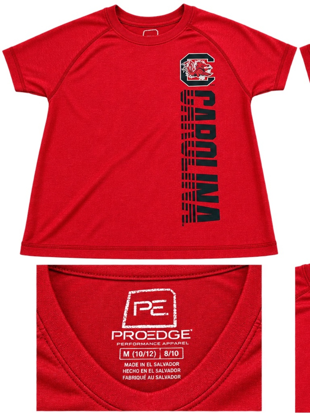 South Carolina Gamecocks ProEdge Youth M 8/10 Red Performance Shirt